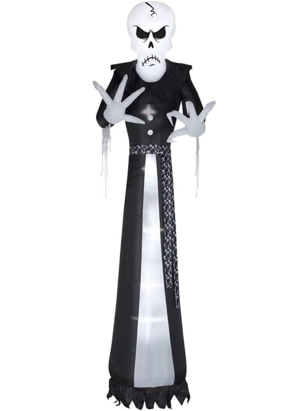 12' Inflatable Halloween Dapper Skull Ghoul Yard Decoration - Spooky Outdoor
